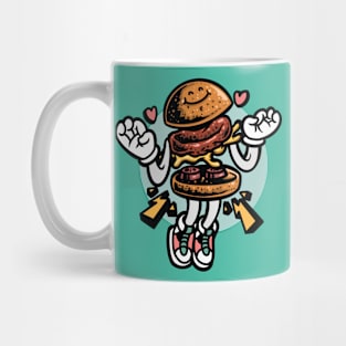 yummy burger cartoon Mug